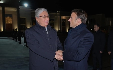 Макронның желідегі посттары: келмей тұрып ресми тілде, кеткеннен кейін қазақша «сөйледі»