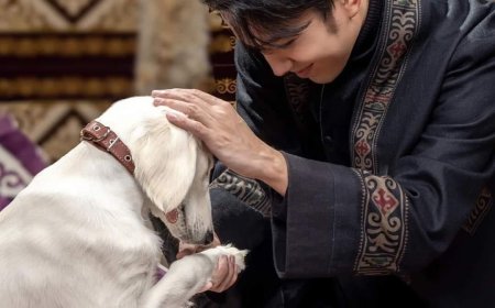 Тоқаев Димаш Құдайбергенге тазы күшігін сыйлады