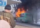 Алматыда автобус өртеніп кетті