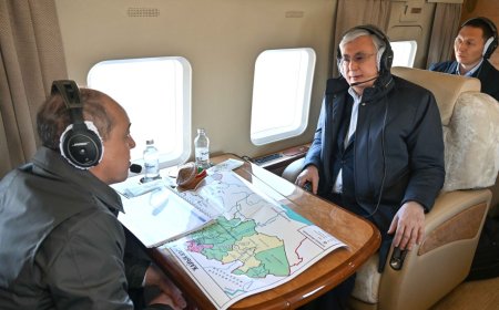 Тоқаев Батыс Қазақстан облысының су басқан аумақтарын тікұшақпен аралады