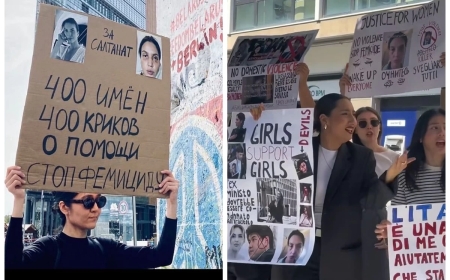 «Салтанат үшін»: Италия мен Германия елінде Нүкенованы қолдау мақсатында бейбіт митинг өтті