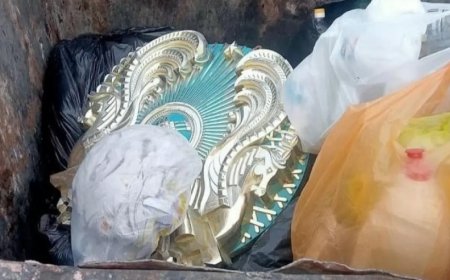 Қызылордада қоқыс жәшігінен Елтаңба табылды