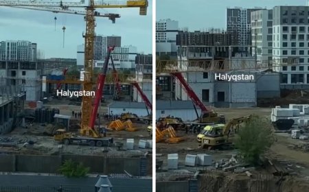 Краннан құлаған жұмысшыны өз көзімен көрген елорда тұрғыны оқиғаның мән-жайын айтты