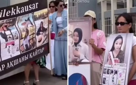 «Жазаға тартылсын!»: Ақтау тұрғындары блогерлердің суретін көтеріп көшеге шықты