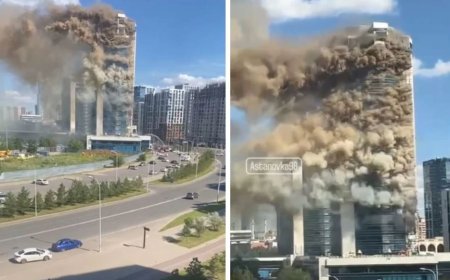 Астанада «Хан Шатыр» сауда орталығының маңында тұрғын үй өртенді