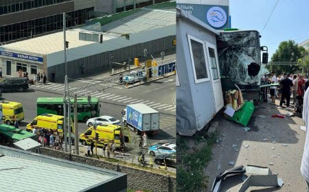 «Бір жолаушы көз жұмды»: Алматыда автобус апатқа ұшырады