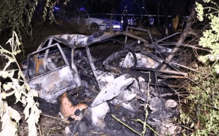 Төрт адам қаза тапты: Алматыда ағашқа соғылған көлік түгі қалмай өртеніп кетті