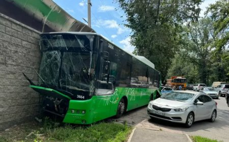 «Әйнек сынықтары жаңбырша төгілді»: Алматыда тағы да автобус апаты болды