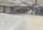 Жамбыл облысында танк пен автокөлік соқтығысты (ВИДЕО)