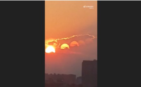 Қытайда бір мезетте аспаннан 7 күн көрінді