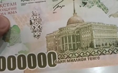 «Девальвация келе жатыр»: Желіде миллион теңгелік банкноттың видеосы тарады