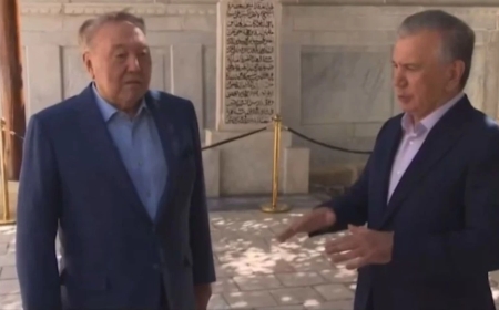 Экс-президент Назарбаевтың Өзбекстанда жүрген видеосы тарады