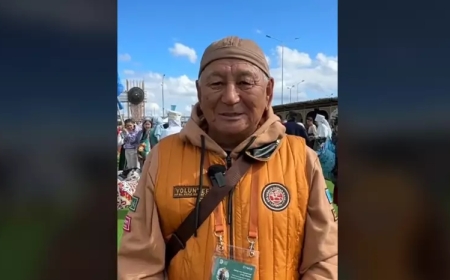 Көшпенділер ойындарында 77 жастағы қария ерікті болып жүр