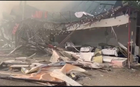 Астанада газ баллоны жарылып, кафе ғимараты қирады