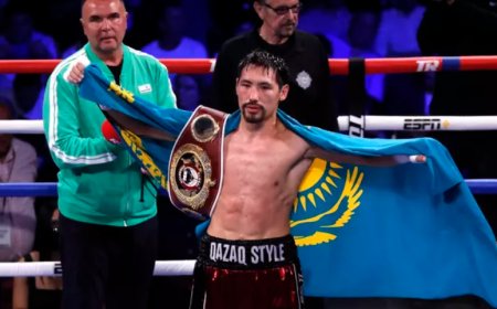 Жәнібек Әлімханұлы қарсыласын 9-раундта нокаутқа түсірді