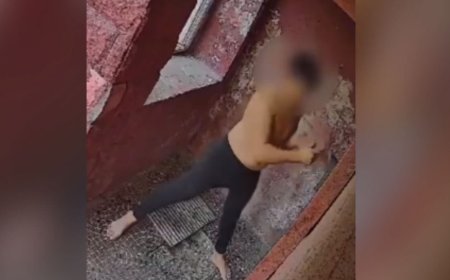 Астанада кілтін үйінде ұмытып кеткен ер адам домофонды кірпішпен бұзып кірмек болған (ВИДЕО)