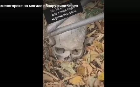 Өскеменде зират маңынан адамның бас сүйегі табылды