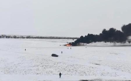 Начато дело по факту крушения вертолета в Актюбинской области