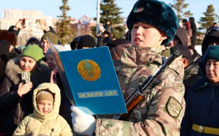 В Астане более двухсот новобранцев присягнули на верность Родине