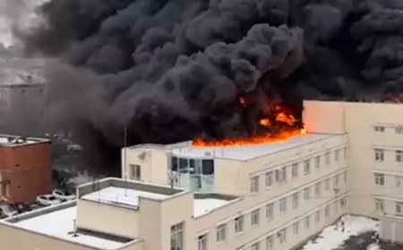 Ресейде ауруханадан өрт шығып, адамдар терезеден секірген (ВИДЕО)