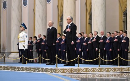 Мемлекет басшысы Путинді Ақордада қарсы алды