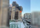 Астанада көпқабатты тұрғын үйден өрт шықты (ВИДЕО)