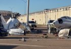 В США в Техасе самолёт разбился на кольцевой автотрассе, разломившись пополам