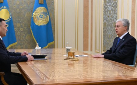 Глава государства принял председателя Комитета национальной безопасности Ермека Сагимбаева