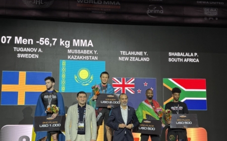 На чемпионате мира по ММА казахстанцы завоевали пять золотых медалей
