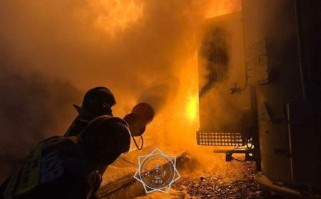 В Абайской области часть района осталась без света из-за пожара на подстанции