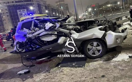 В Астане ДТП на мосту: пассажир погиб, водитель в больнице