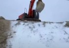 Новая дамба дала трещину в Петропавловске