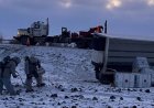 Грузовик с опасными химикатами опрокинулся в ЗКО