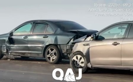 Массовое ДТП с 18 автомобилями в Алматинской области: полиция выясняет обстоятельства