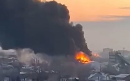 В Петропавловске загорелся стадион