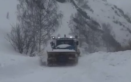 Лавина перекрыла дорогу в Восточно-Казахстанской области