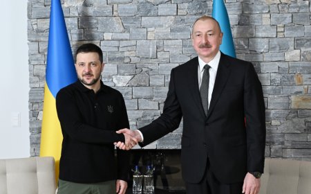 Президент Азербайджана Ильхам Алиев встретился в Давосе с Президентом Украины