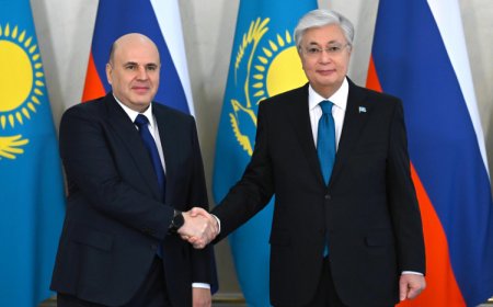 Президент Касым-Жомарт Токаев провел встречу с Председателем Правительства Российской Федерации Михаилом Мишустиным