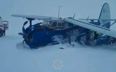 Арқалық қаласында ұшақ апатқа ұшырады (ВИДЕО)