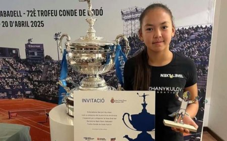 14-летняя казахстанка выиграла престижный теннисный турнир в Барселоне
