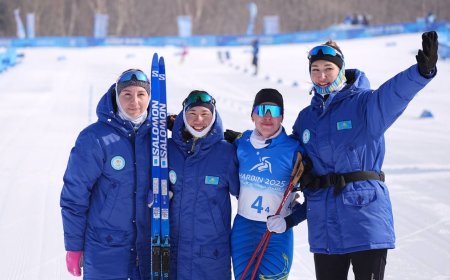Казахстанские лыжницы завоевали серебро в эстафете на Азиатских играх в Харбине