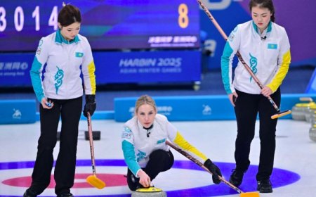 Азаида-2025: женская команда Казахстана по керлингу разгромила Таиланд