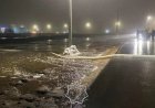 Оралда жолды су шайып кетті