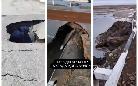 Жетісу облысында жолды су шайып кетті (ВИДЕО)