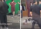 Алматыда автобус тротуарға шығып кетіп жаяу жүргіншіні қағып өлтірді (ВИДЕО)