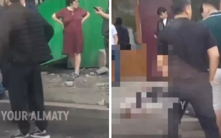 Алматыда автобус тротуарға шығып кетіп жаяу жүргіншіні қағып өлтірді (ВИДЕО)