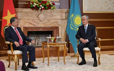 В аэропорту Астаны состоялась беседа руководителей Казахстана и Вьетнама