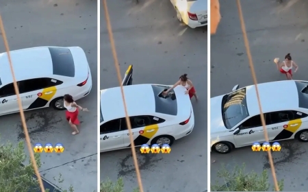 Шымкентте такси жүргізушісін тырнап, көлігін бүлдіріп кеткен әйелдің үстінен қылмыстық іс қозғалды (ВИДЕО)