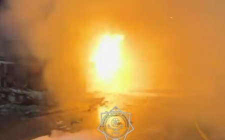 Жамбыл облысында 40 жолаушы мінген автобус толықтай өртеніп кетті