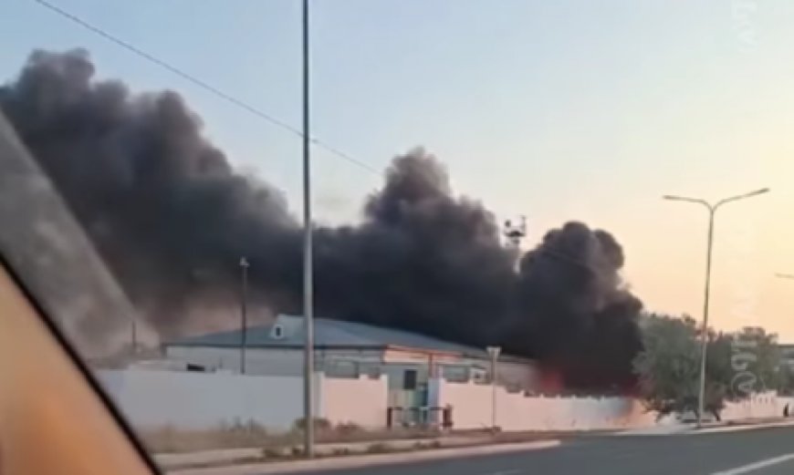 Пожар вспыхнул на складе воинской части под Актау